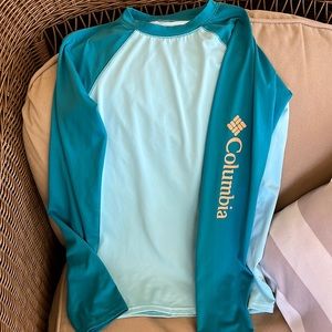 Cute, girls, Columbia swim shirt